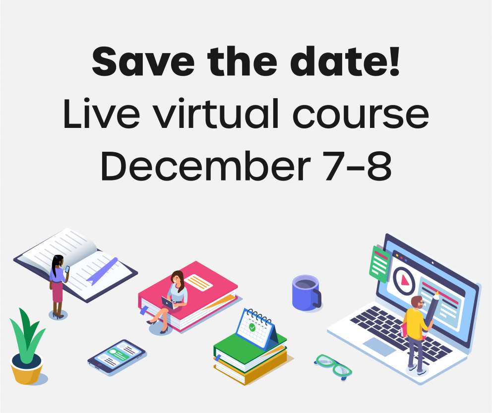 save the date for a live virtual course