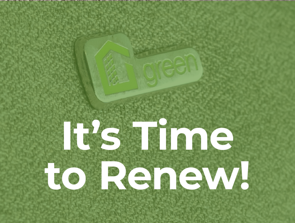 it's time to renew your green designation