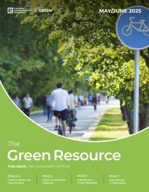 Cover for the May/June 2025 edition of The Green Resource newsletter.